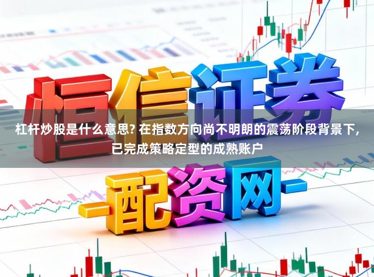 杠杆炒股是什么意思? 在指数方向尚不明朗的震荡阶段背景下,已完成策略定型的成熟账户